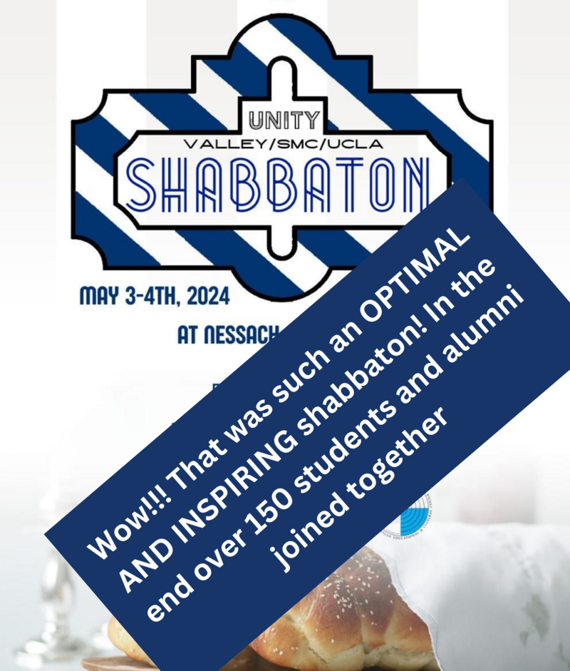 		                                		                                    <a href="Http://BIT.LY/jlicunity"
		                                    	target="">
		                                		                                <span class="slider_title">
		                                    Unity  Shabbaton Vally/SMC/UCLA May 3-4TH		                                </span>
		                                		                                </a>
		                                		                                
		                                		                            		                            		                            <a href="Http://BIT.LY/jlicunity" class="slider_link"
		                            	target="">
		                            	Ages 18-24		                            </a>
		                            		                            